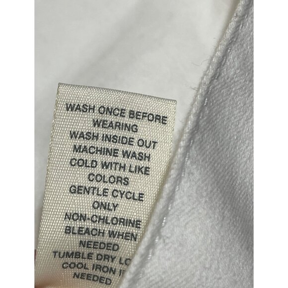 Mudd Girls White Denim Jacket Cropped Size 16 (READ) Stain - Picture 7 of 9